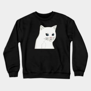 Moody Cat Middle Finger Crewneck Sweatshirt